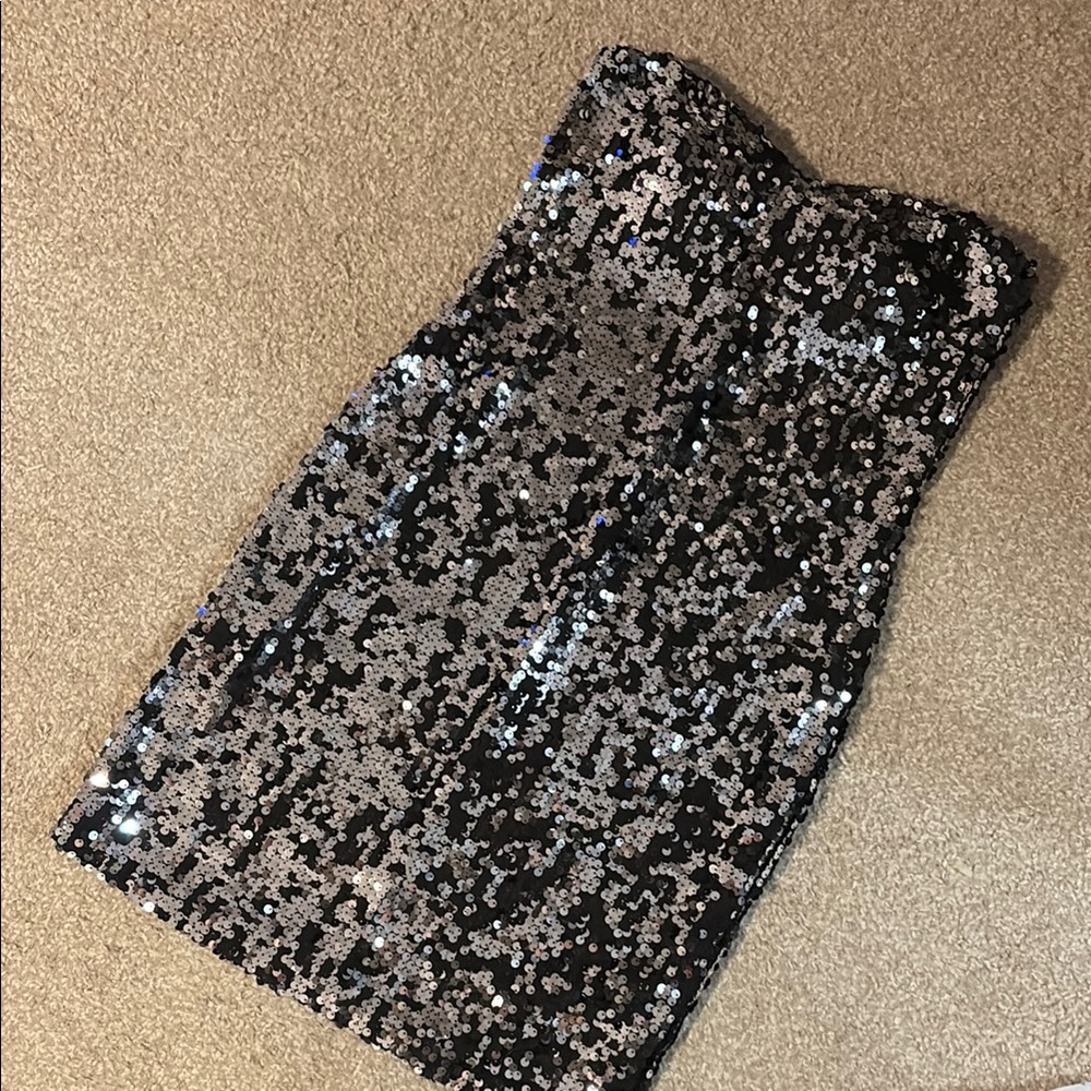 Sequin Strapless Dress